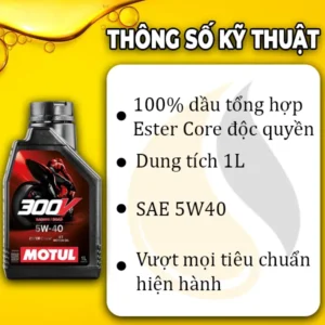 Alternative view of MOTUL 300V FACTORY LINE RACING ROAD 5W40