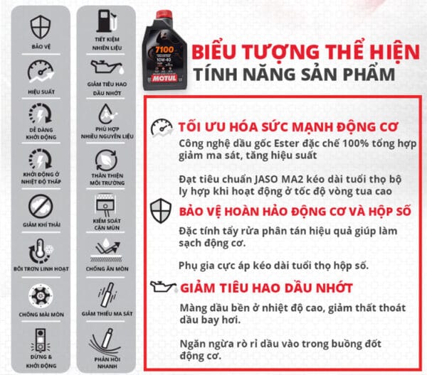 Motul 7100 4T 10W40 VN - Ảnh 5